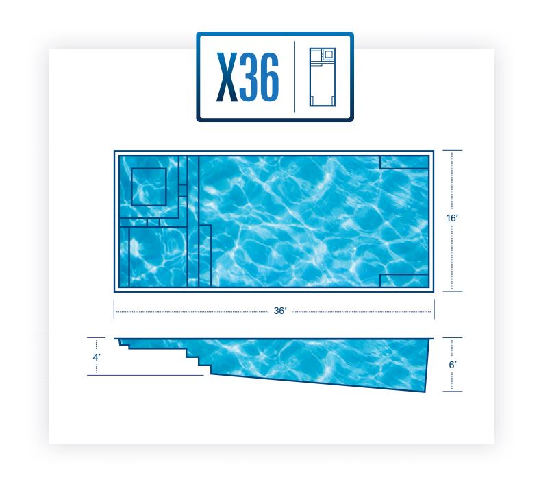 X36 Fiberglass Pool Diagram