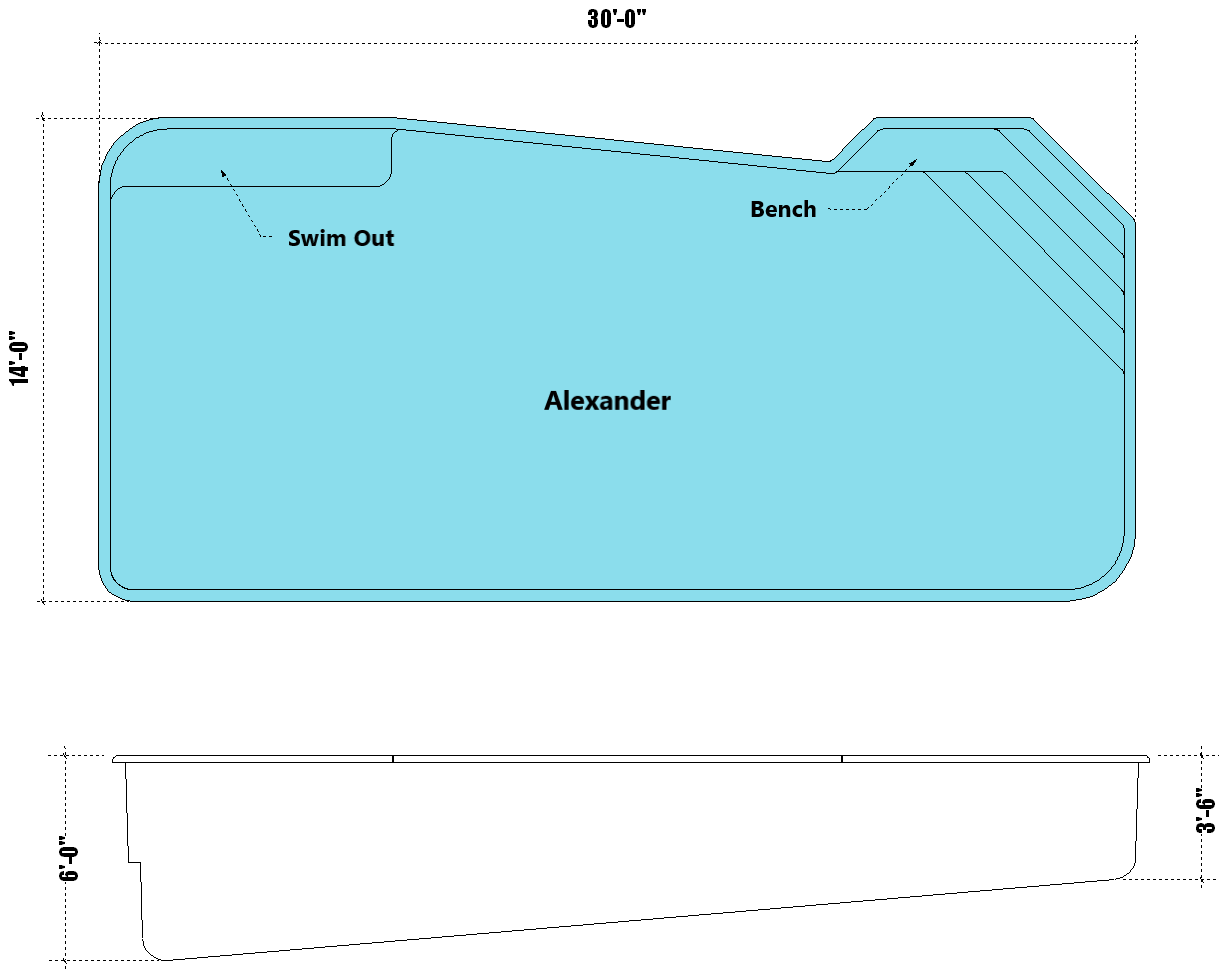 Alexander Fiberglass Pool Diagram