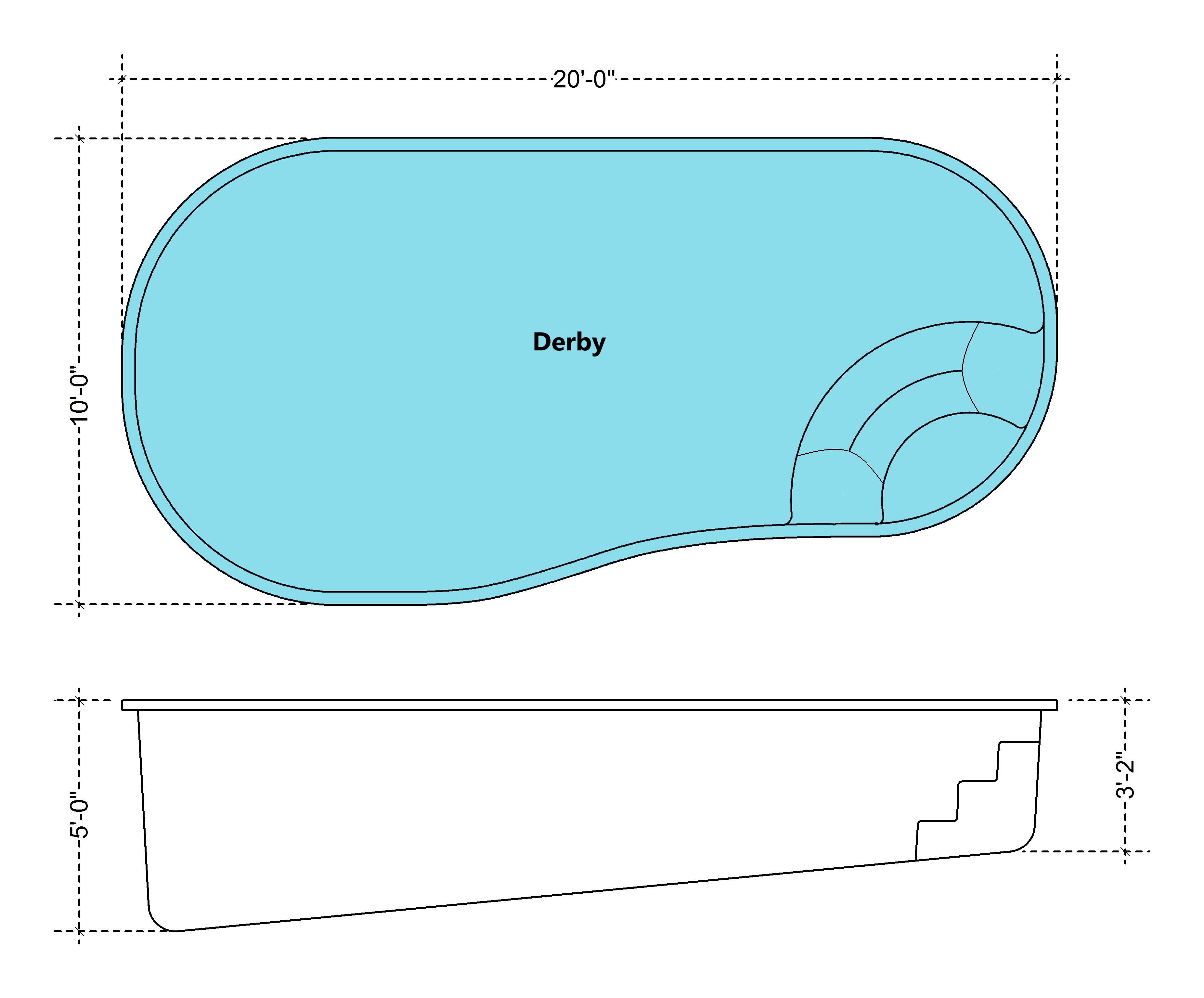 Derby Fiberglass Pool Diagram
