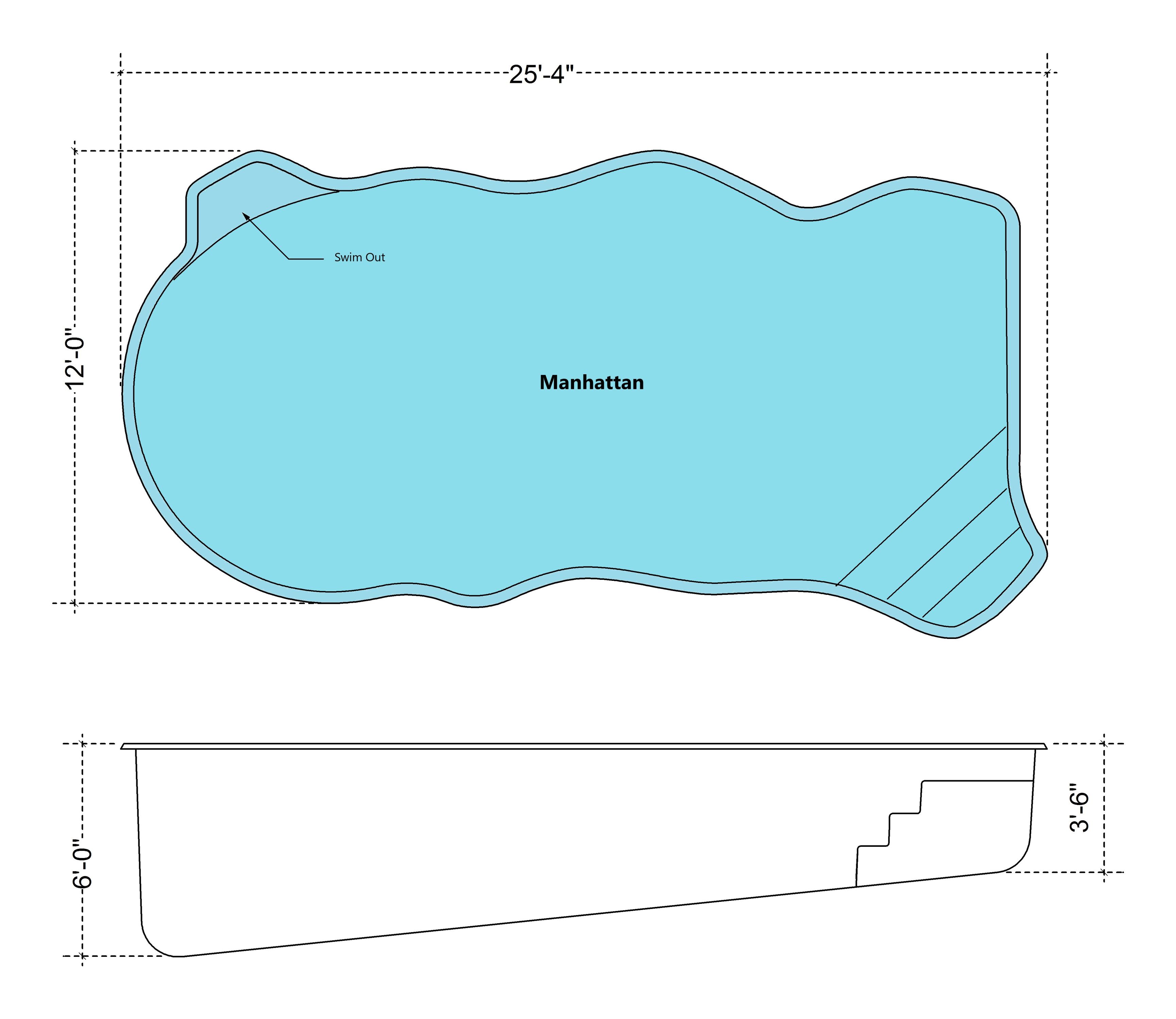 Manhattan Fiberglass Pool Diagram