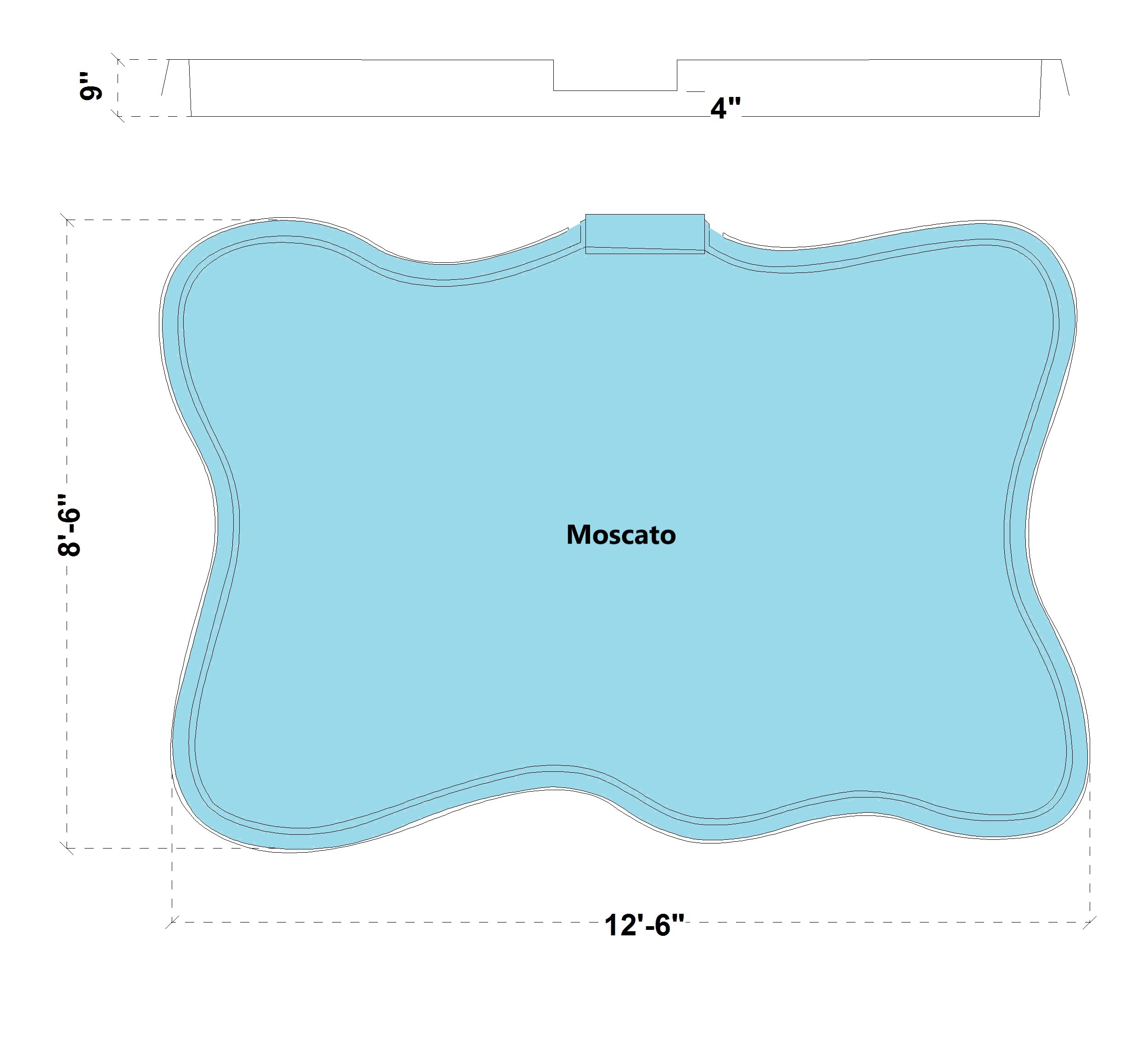 Moscato Fiberglass Pool Diagram