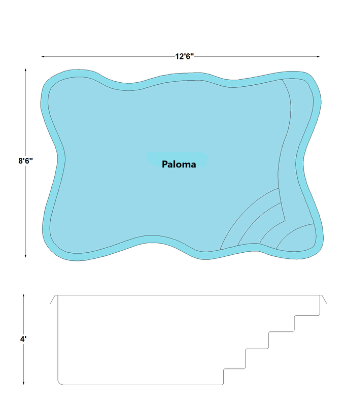 Paloma Fiberglass Pool Diagram
