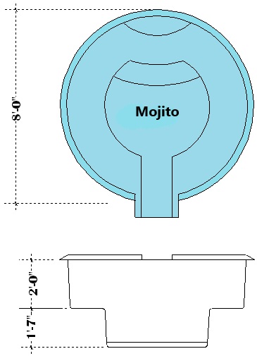 Mojito Fiberglass Pool Diagram